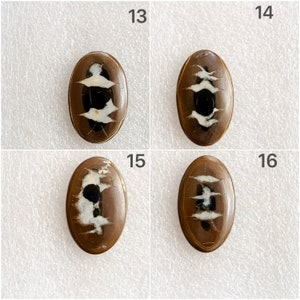 Natural Black Septarian Cabochon Loose Gemstone for making  jewellery and pendant