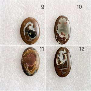 Natural Black Septarian Cabochon Loose Gemstone for making  jewellery and pendant