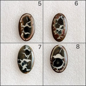 Natural Black Septarian Cabochon Loose Gemstone for making  jewellery and pendant