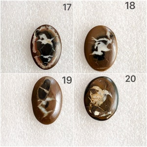 Natural Black Septarian Cabochon Loose Gemstone for making  jewellery and pendant