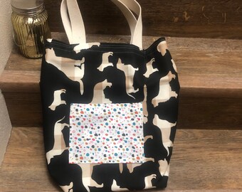 Dog Tote Canvas Bag