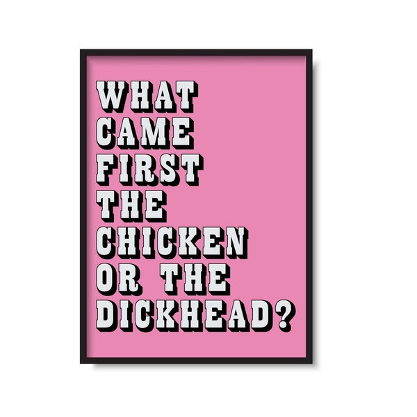 What Came First ? Print | Pretty Visitors Inspired Music Print | Indie Rock & Roll Lyric Posters | Unframed Indie Rock Print | Music Gifts |