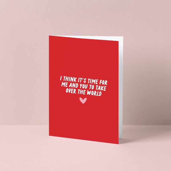 Take Over The World Courteeners Inspired Valentine's Card | Indie Music Gifts & Cards | Wedding, Anniversary, Birthday, Love