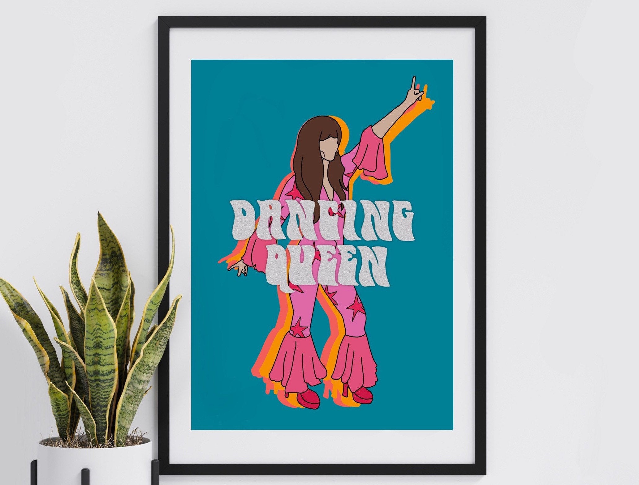 Abba Dancing Queen Music Poster Print Wall Art Etsy