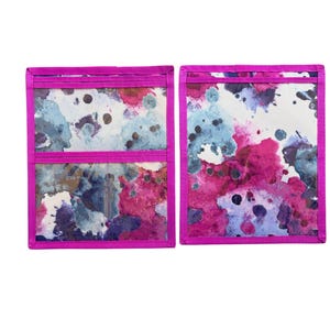 NUOVO Compact JW Ministry Organizer: Cartella di servizio leggera e supporto per iPad o tablet Navy/hot pink clouds