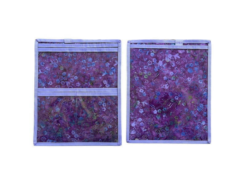 NUOVO Compact JW Ministry Organizer: Cartella di servizio leggera e supporto per iPad o tablet Purple w/blue flower