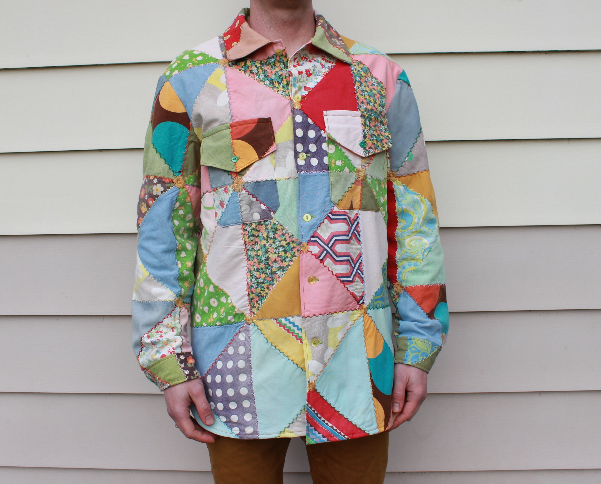 Vintage Patchwork Quilting Shirt リバーシブル