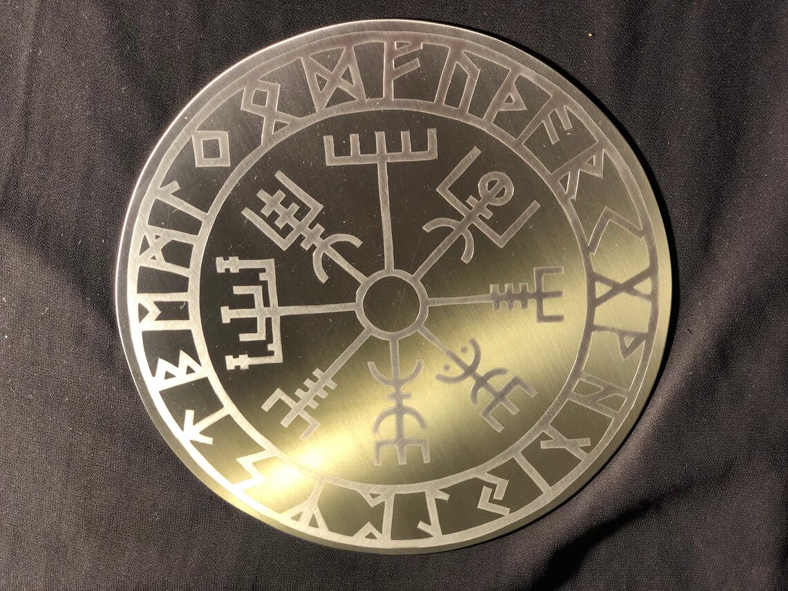 Viking Compass Stainless Steel Art Etsy