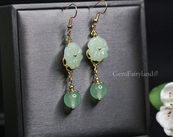 Orecchini Pendenti Con Perline Verdi E Fiorellini Gialli - Gioielli - Foto 12