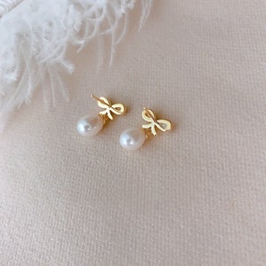 Pearl Drop & Dangle Earrings for Women Dainty Shell Butterfly - Etsy