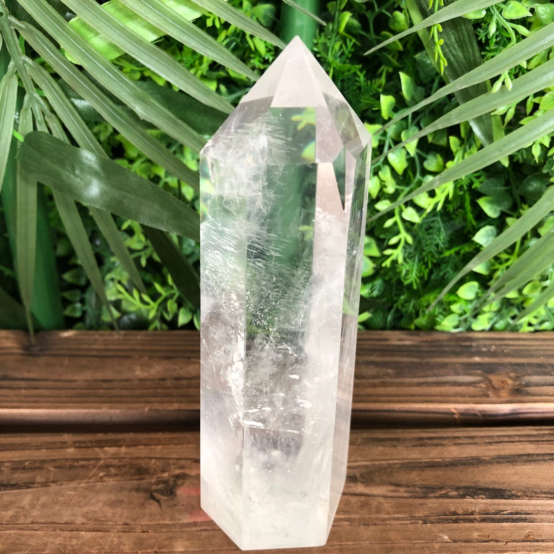 1.04LB Natural clear crystal Tower Quartz Crystal Wand Tower Etsy
