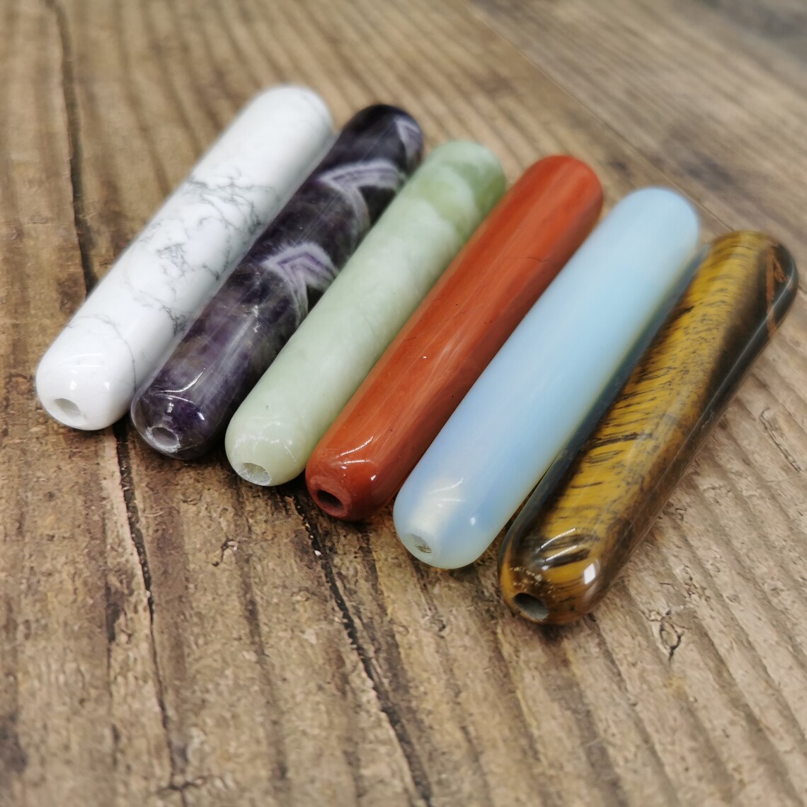 Natural Quartz Crystal Pipes Gemstone And Crystal Pipe Healing Etsy