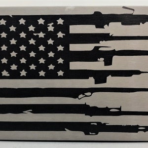 American Flag-2A Billet Aluminum Trailer Hitch Cover. 4x6