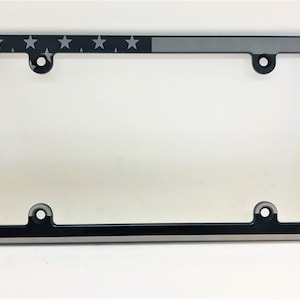 American Flag Billet Aluminum License Plate Frame