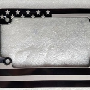 Motorcycle American Flag Aluminum License Plate Frame
