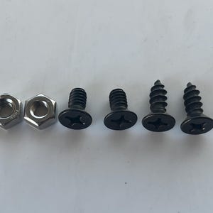 Stainless steel black oxide license plate frame screw kit, FREE SHIPPING