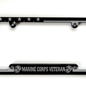 Army License Plate Frames In Chrome And Black For Auto & Tires - Foto 2