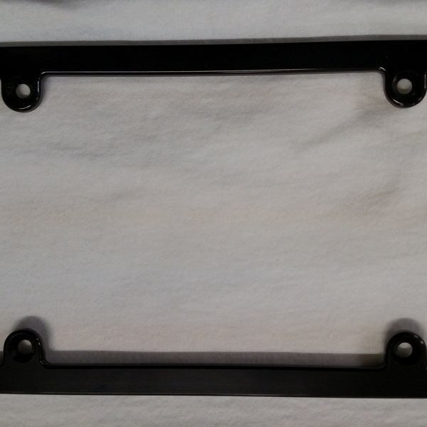 Gloss Black License Plate Frame Etsy