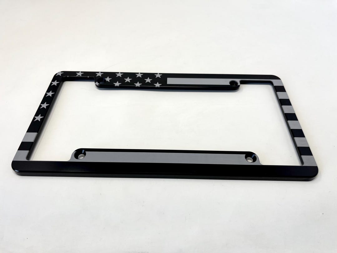 American Flag Billet Aluminum License Plate Frame - Etsy