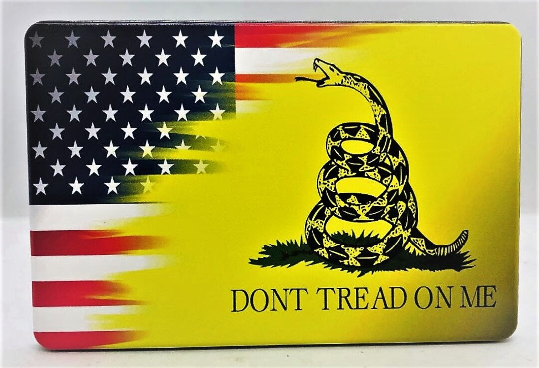 Dont Tread on Me Flag Aluminum Trailer Hitch Cover. UV 4x6 FREE