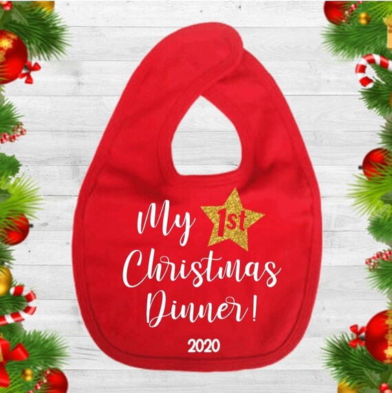 my first christmas dinner bib