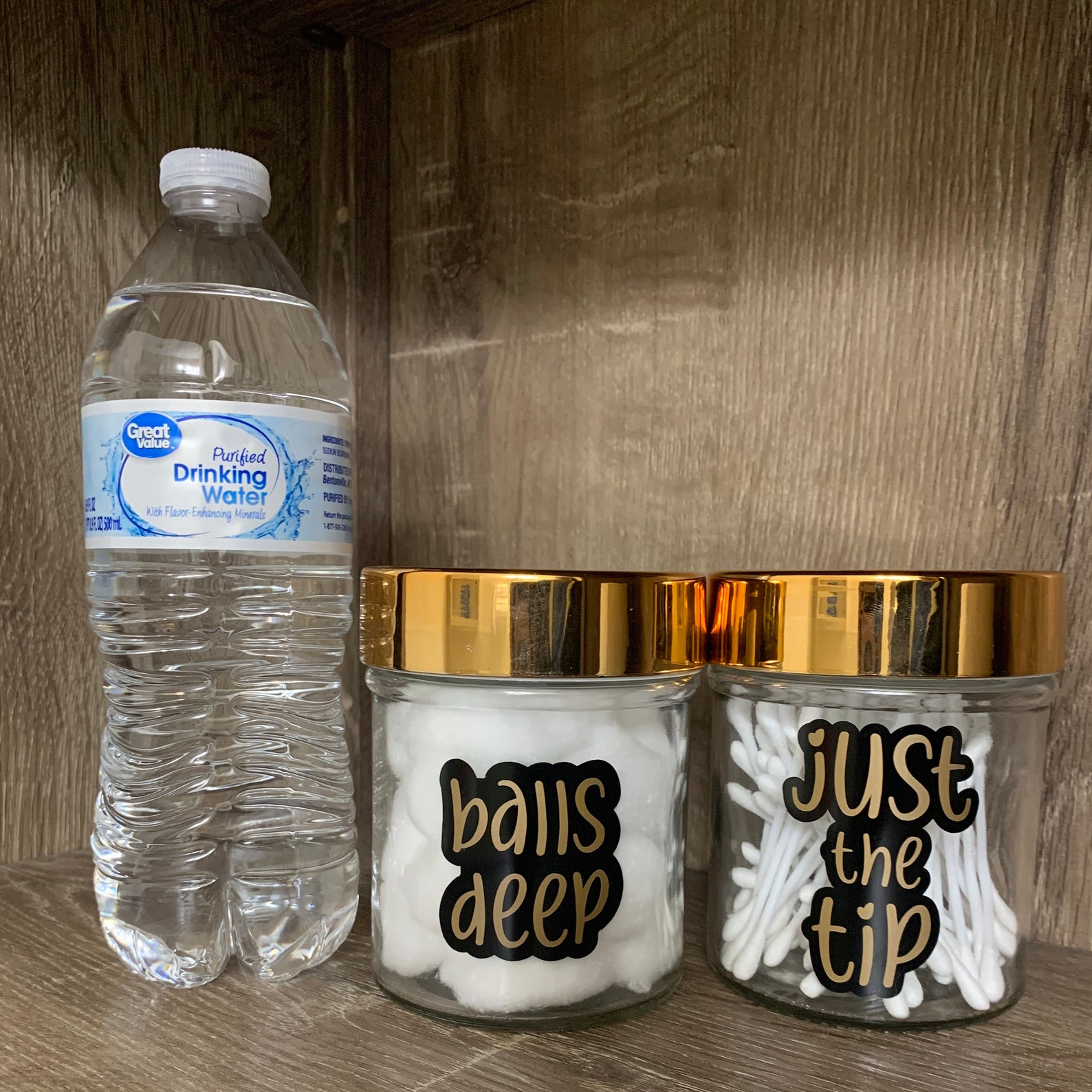 Funny Bathroom Jars / Just the tip/balls deep/tie me up. Adult Etsy