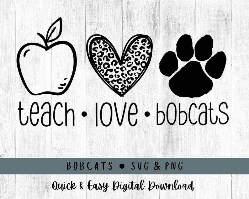 Bobcats instant download file. You will receive a SVG & PNG file with transparent background. The file will be available to download once payment is confirmed.