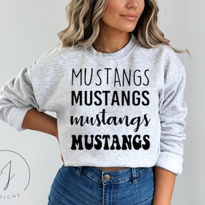 Mustangs SVG, Team Sport Shirts, Gameday SVG, Mustangs Cheer SVG, Team Spirit SVG, School Spirit SVG, Football Mom SVG, Mustangs png