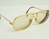 Authentic Cartier Vintage Eyeglasses Tank Louis 62 12 140 GP Gold Rx Thick Lens Glasses 0p9656