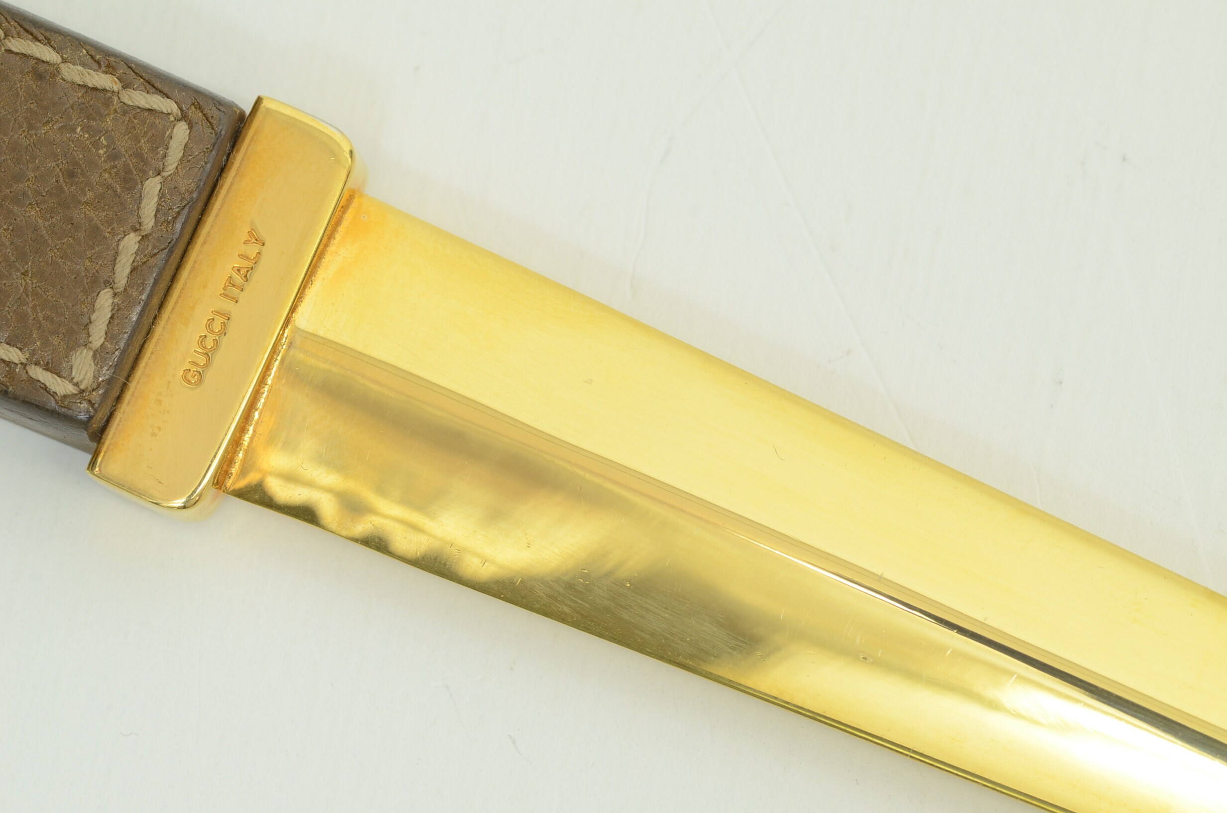 Gucci Gold Letter Opener With Leather Handle And Magnifying Etsy
