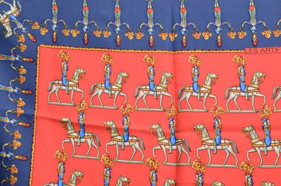 アンティーク　エルメススカーフ HERMES】Fantaisie d'Etriers カレ 90 《鐙の幻想》 (HERMES