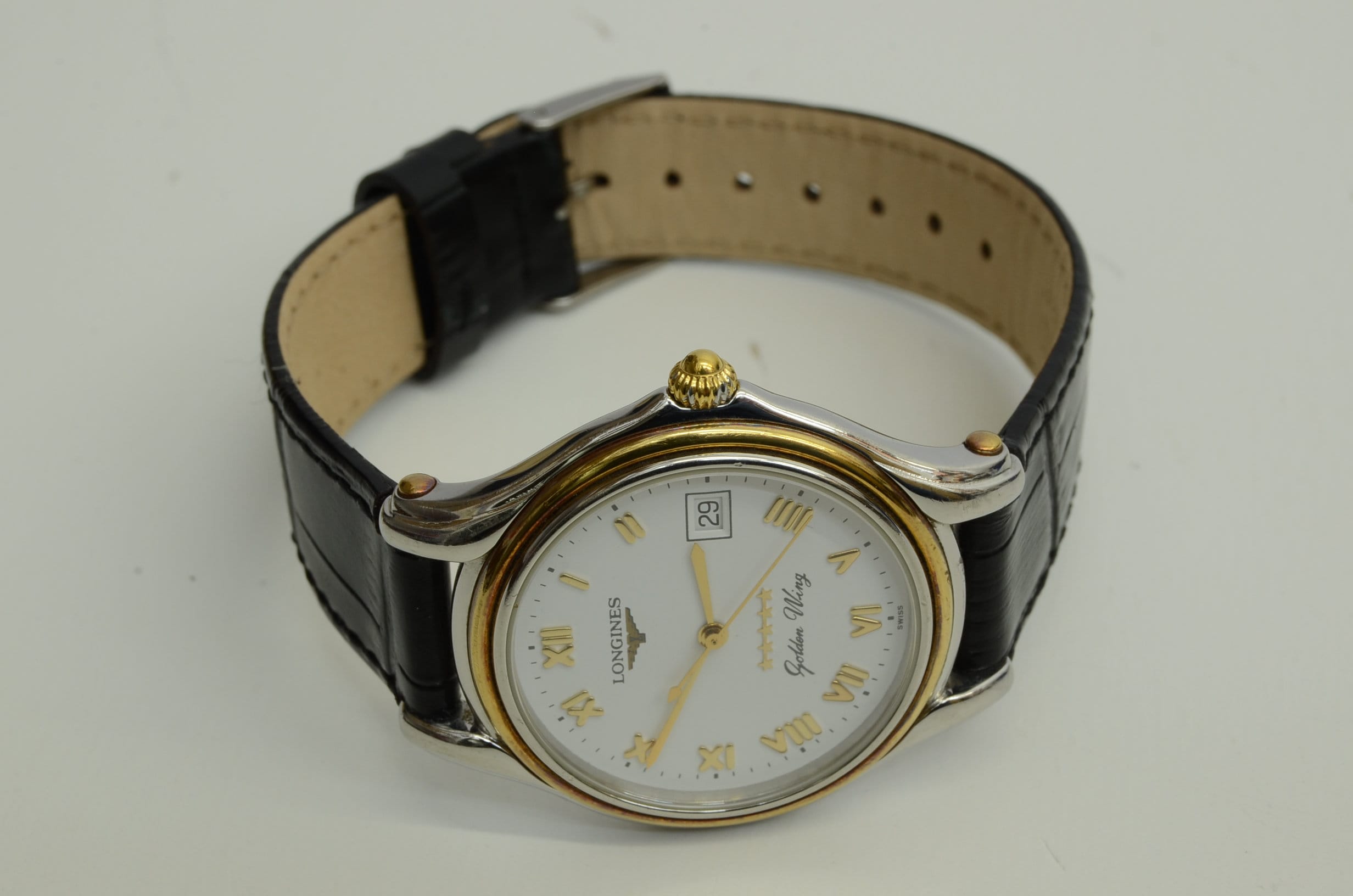 LONGINES Golden Wing 時計 Authentic Longines Golden Wing Watch 33mm Quartz SS GP