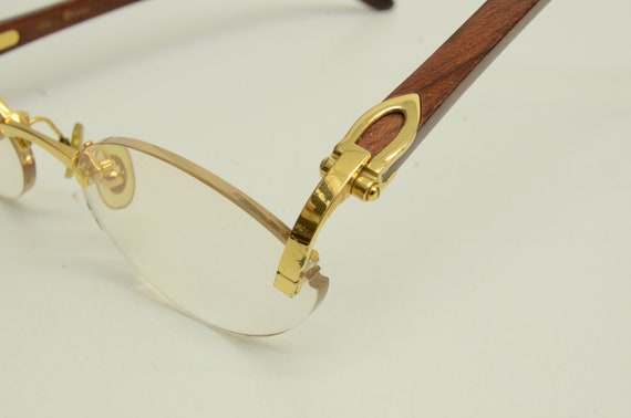 Authentic Cartier Rimless Sunglasses 50 19 135b B… - image 4