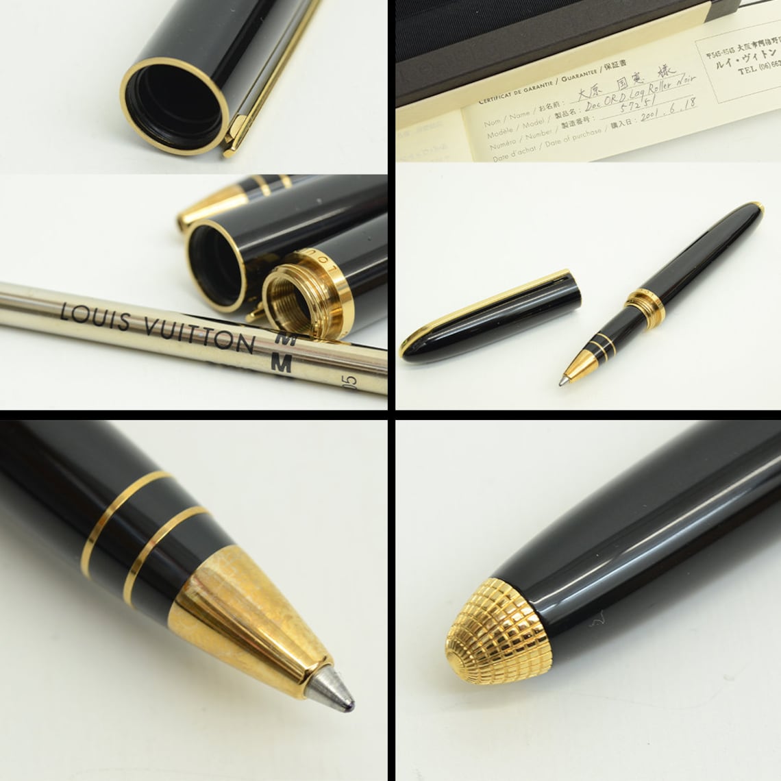 Authentic Louis Vuitton The Doc Ballpoint Pen Black Gold Etsy