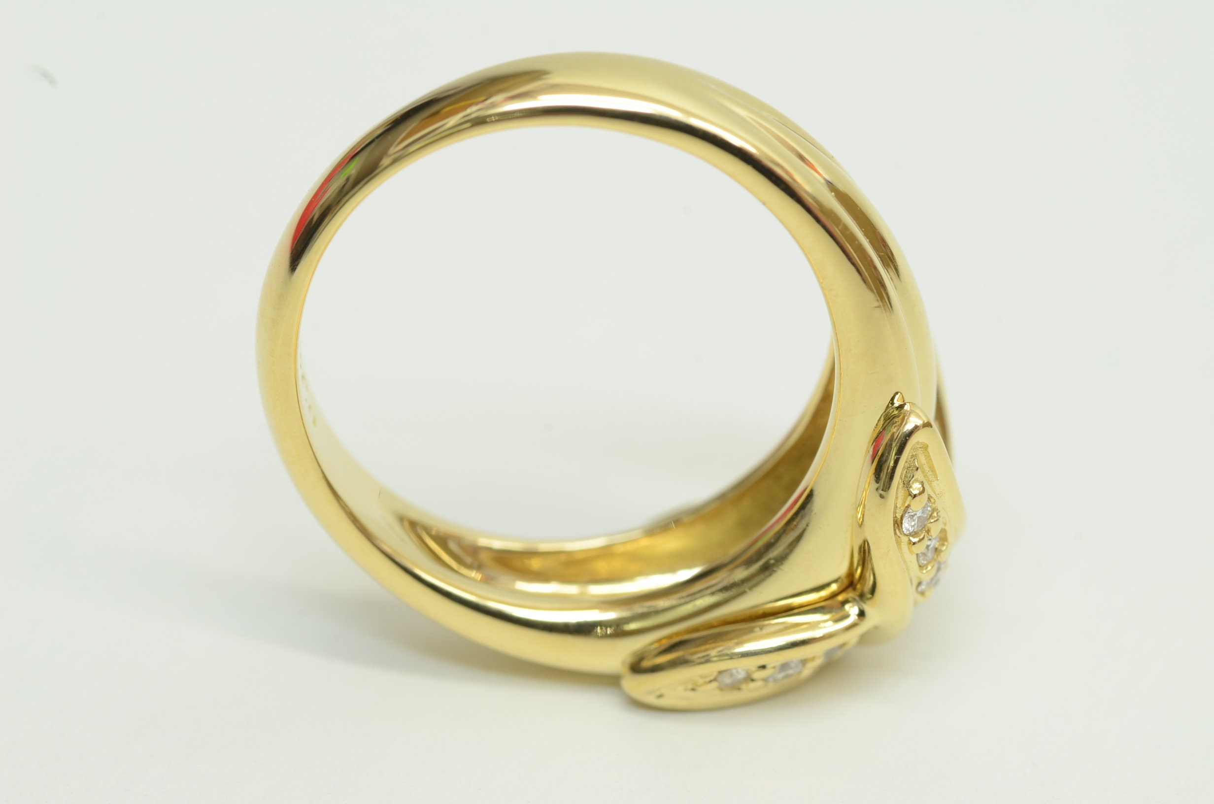 Authentic Tiffany & Co. Ring 18K Gold Band Crossover Diamond | Etsy