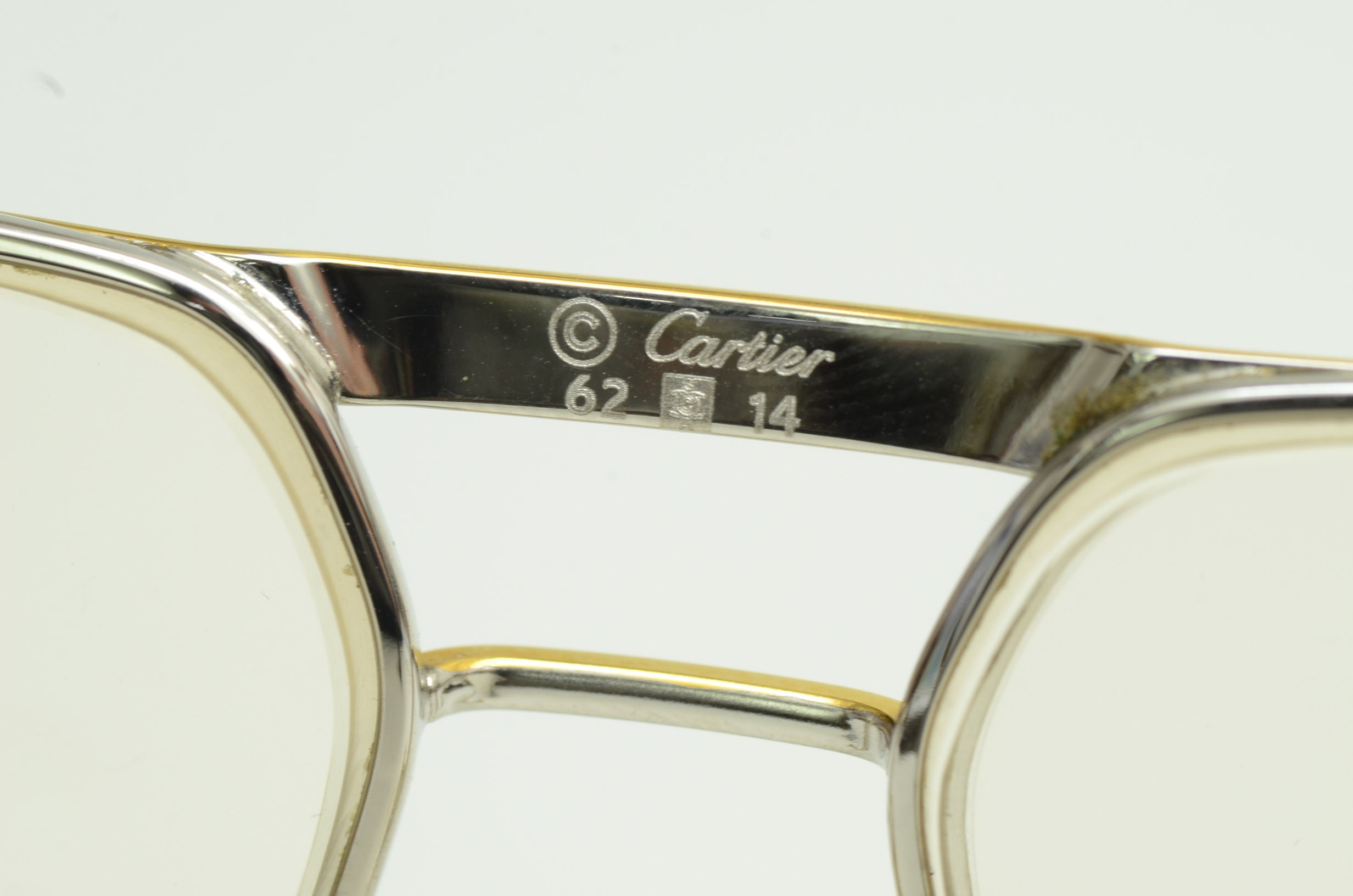 Authentic Cartier Vintage Eyeglasses Tank Platine Louis 62 14 Etsy
