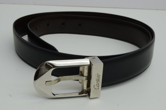 Cinturón Cartier auténtico Cuero negro SP Hebilla - Etsy México