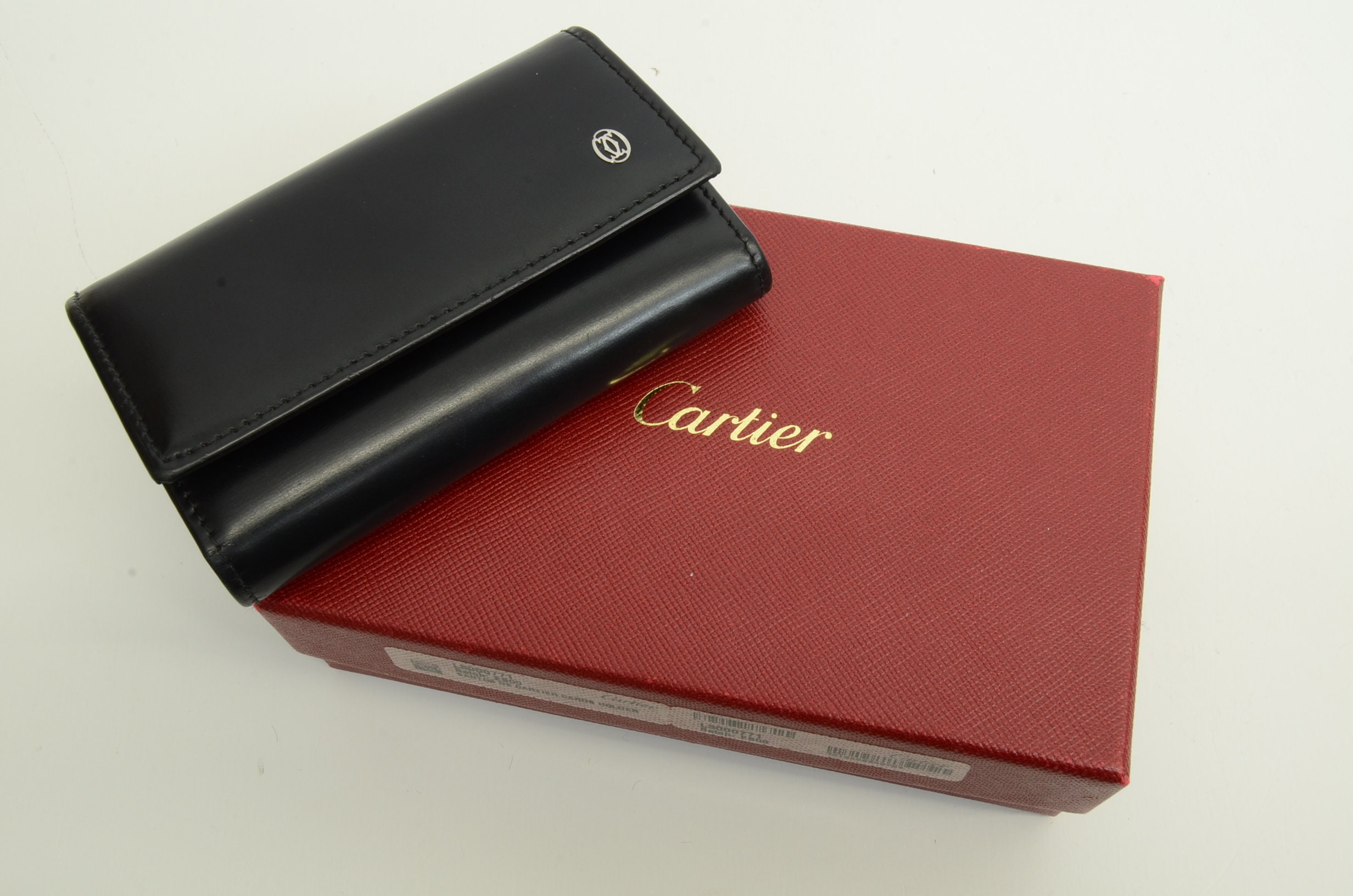 Authentic MUST DE CARTIER SMALL LEATHER GOODS, 6-KEY KEY RING