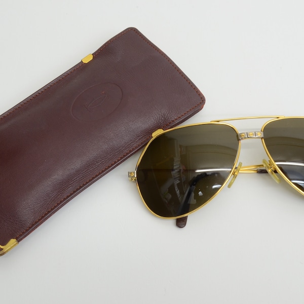 Authentic Cartier Vendome Santos Sunglasses 62 14 140 GP Vintage Occhiali 0p8598