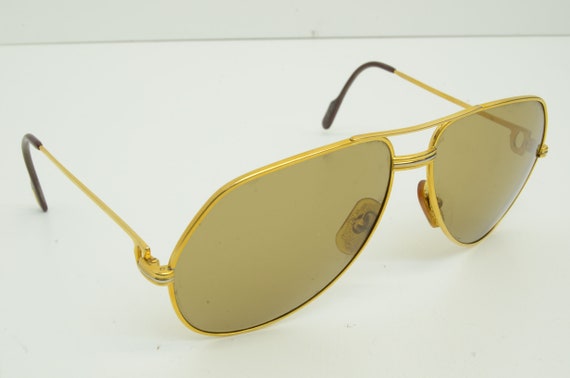 Panthere De Cartier Brown 110 Panthere Rimless Sunglasses retail $840 |  Property Room