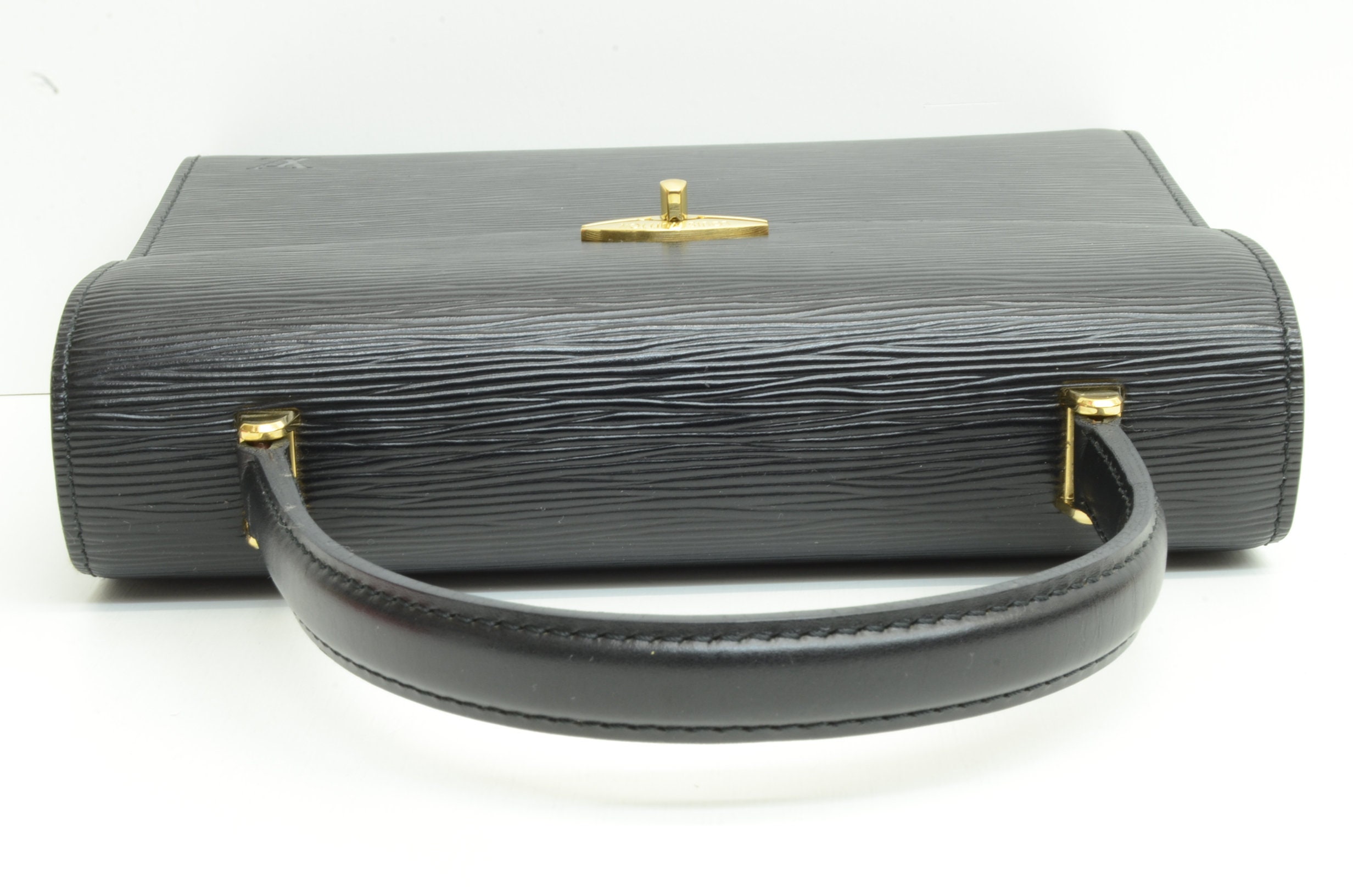 Authentic Louis Vuitton Epi Malesherbes Black Leather Handbag | Etsy