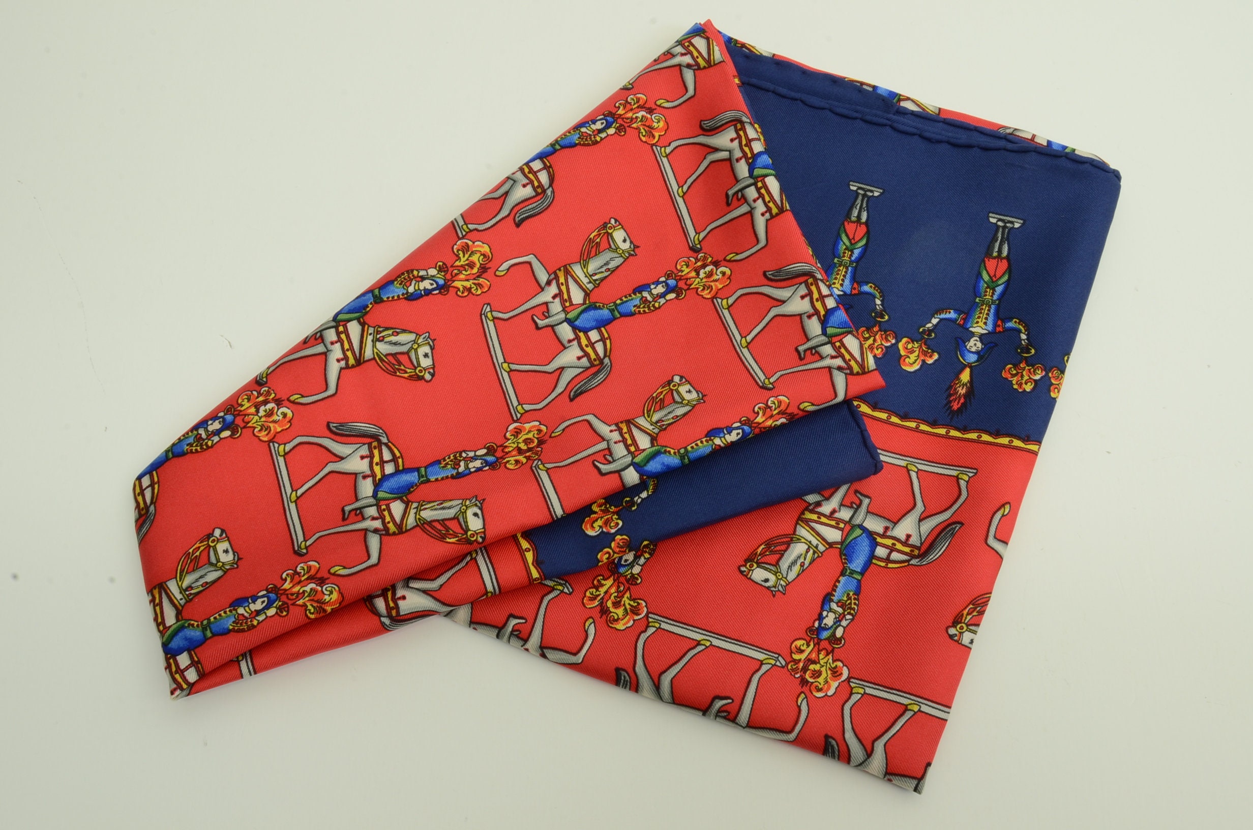 Authentic Hermes Les Artificiers Vintage Scarf 90cm Silk