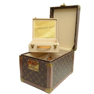 Authentic Louis Vuitton Boite Flacons Vanity Case Vintage Monogram Signature Logo Travel 1 0p3831