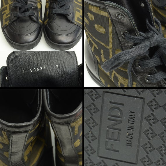 Authentic Fendi Zucca High Top Sneakers Classic S… - image 8