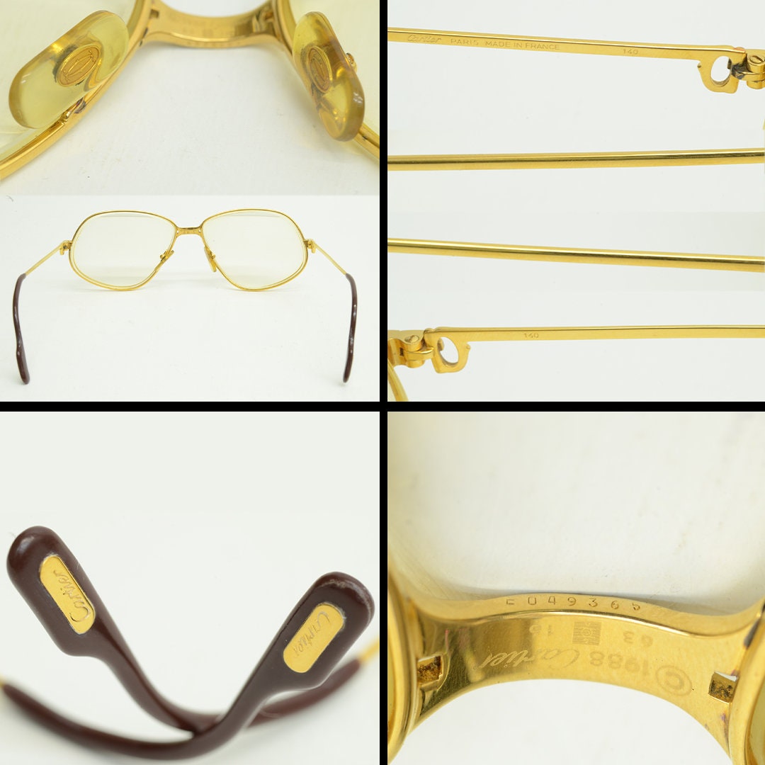 Authentic Cartier Vintage Eyeglasses Panthere GM 63 16 140 GP Etsy Norway