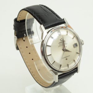 Authentic Omega Constellation Watch Vintage Automatic Chronometer Officially Certified Leather Date 33mm SS Wristwatch 0p4576