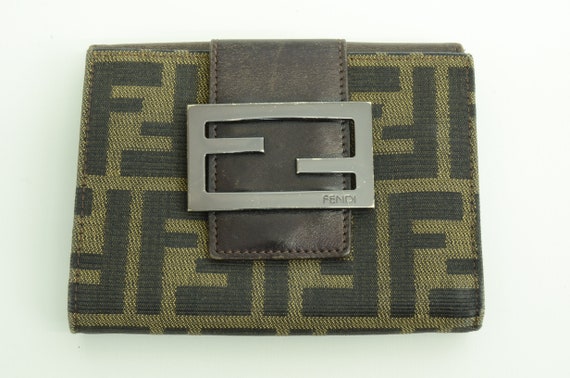 Lao boiler heldin Buy Authentic Fendi Zucca Monogram Wallet Leather Canvas Fold Over Online  in India - Etsy