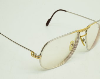 Authentic Cartier Vintage Eyeglasses Tank Platine Louis 62 14 140 GP Rx Glasses w Case 0p4767