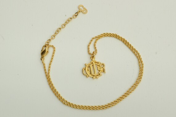 クリスチャンディオール ヴィンテージ エンブレム ネックレス 本物