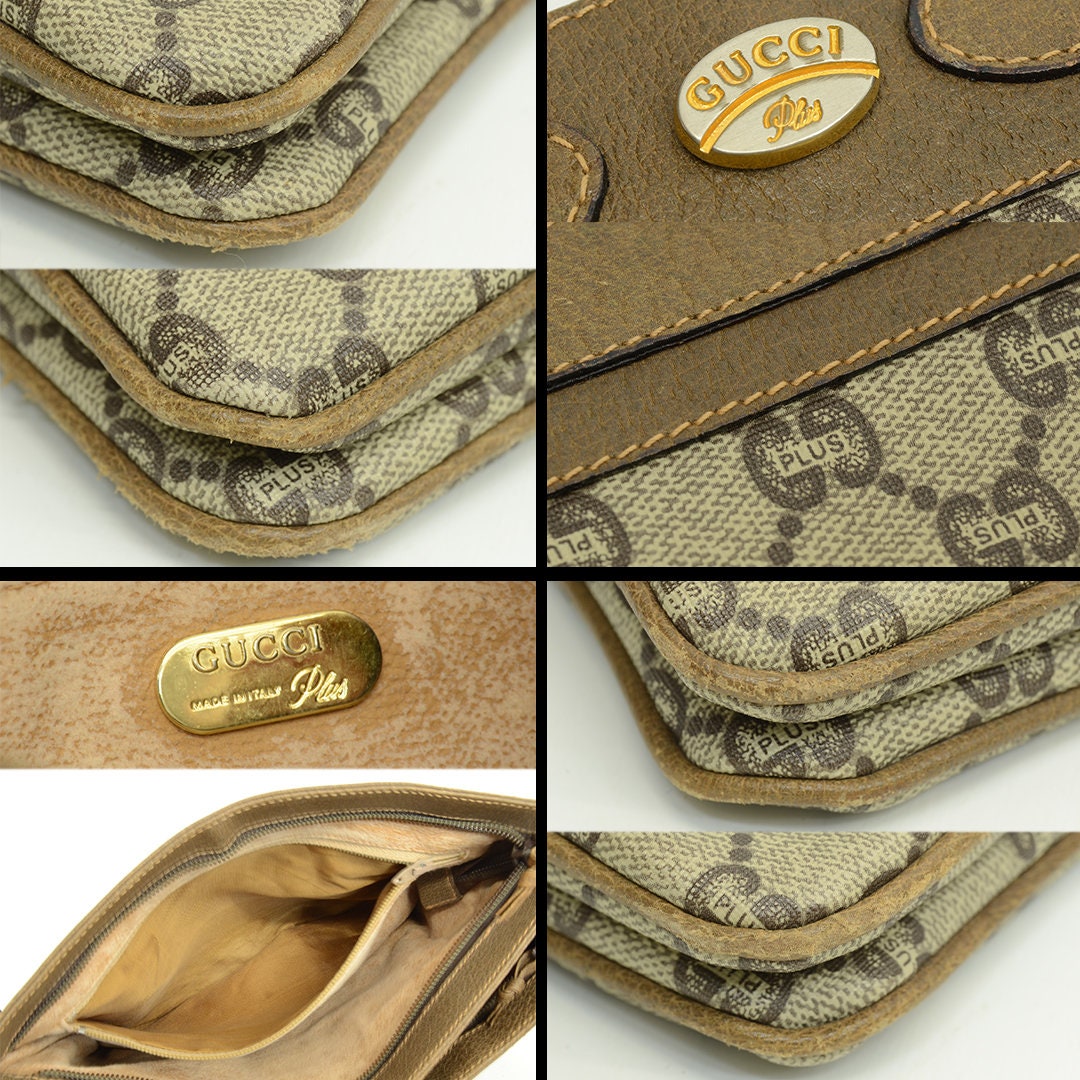Authentic Gucci Monogram Plus Signature Vintage Guccissima Authentic Gucci Monogram Plus Signature Vintage Guccissima